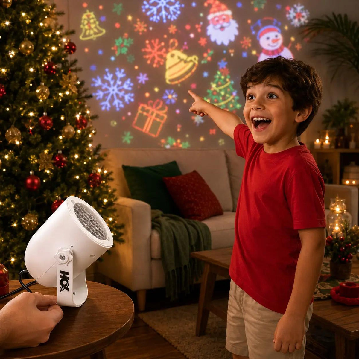 Projetor Mágico de Natal e Ano Novo 3D™ + BRINDE HOJE: Extensão de 5 metros