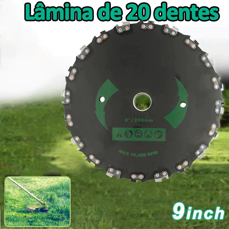 Disco Para Roçadeira Com Dentes De Corrente Motosserra - Corta Muito eficiente e durável sem ferrugem