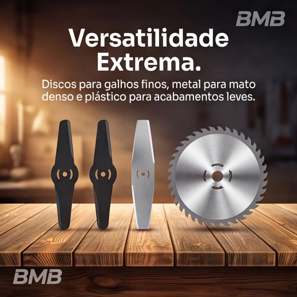 Roçadeira Aparador Cortador De Grama Elétrico Recarregável Com Rodas 2 Baterias de Lítio Kit completo