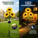 Luminária Solar de Girassol para Jardim com LEDs À Prova D'água IP65 - POR TEMPO LIMITADO🔥