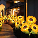 Luminária Solar de Girassol para Jardim com LEDs À Prova D'água IP65 - POR TEMPO LIMITADO🔥