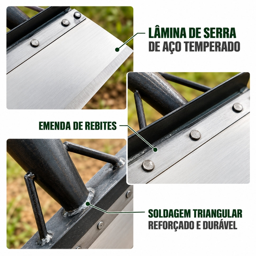 Pá de Capina e Limpeza em Aço Manganês + BRINDE HOJE: Kit Proteção com Óculos e Luva Profissional🔥