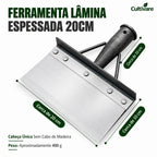 Pá de Capina e Limpeza em Aço Manganês + BRINDE HOJE: Kit Proteção com Óculos e Luva Profissional🔥