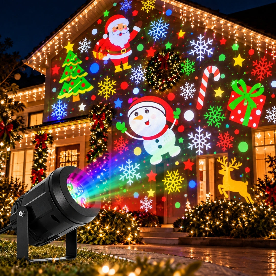 Projetor Mágico de Natal e Ano Novo 3D™ + BRINDE HOJE: Extensão de 5 metros