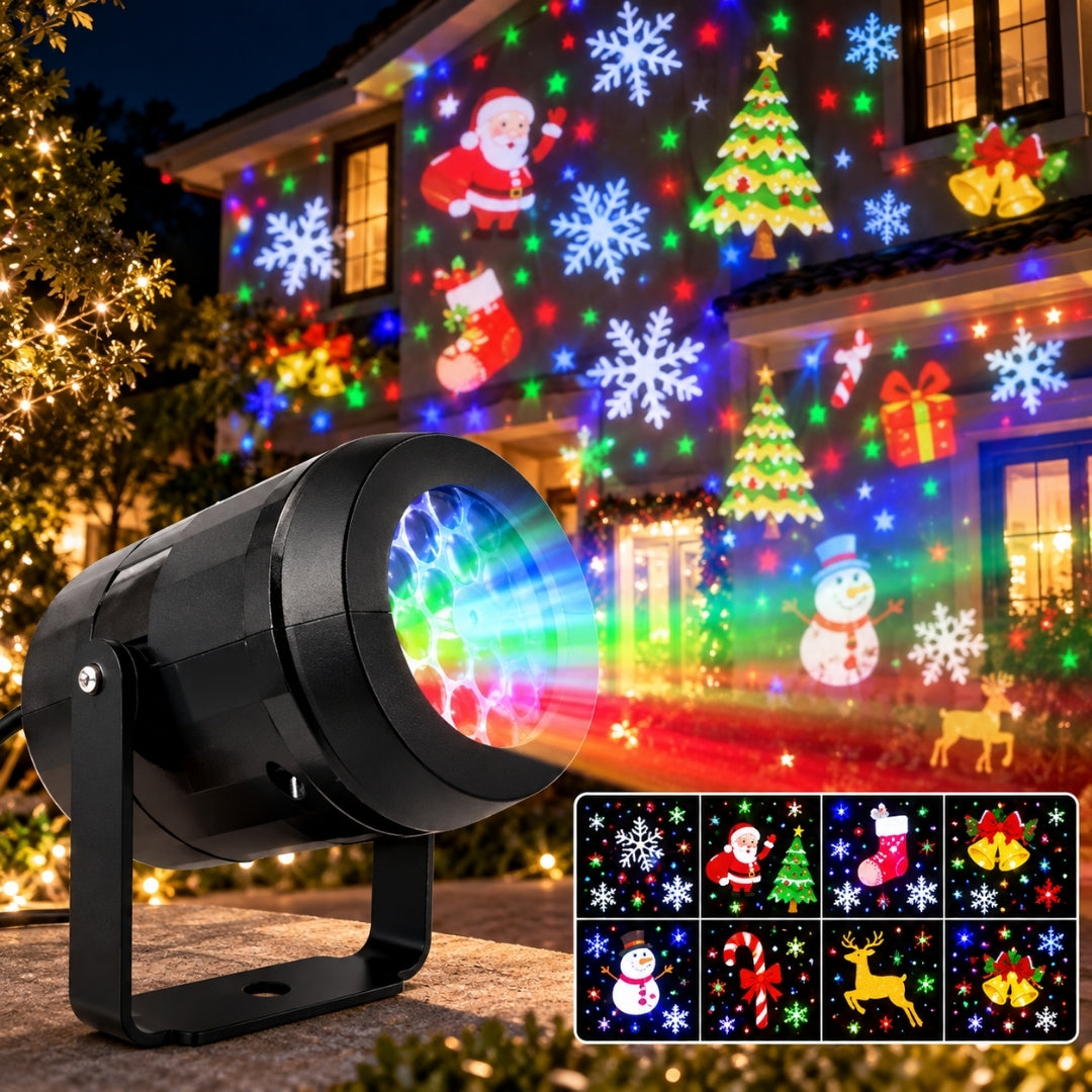 Projetor Mágico de Natal e Ano Novo 3D™ + BRINDE HOJE: Extensão de 5 metros