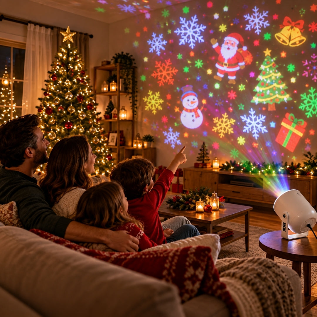Projetor Mágico de Natal e Ano Novo 3D™ + BRINDE HOJE: Extensão de 5 metros