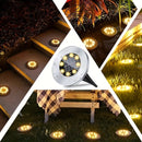 Kit 4 Luminárias Solar com 8 LEDs e Sensor Para Jardim Externa Prova D'água Luz Led Solar Lâmpada Uso Externo